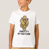 Knotty By Nature Funny Knot Pun T-Shirt (Vorderseite)
