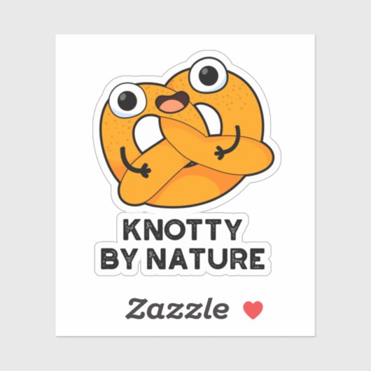 Knotty by Nature Funny Pretzel Pub Aufkleber (Blatt)