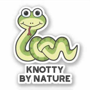Knotty By Nature Funny Snake Pub Aufkleber