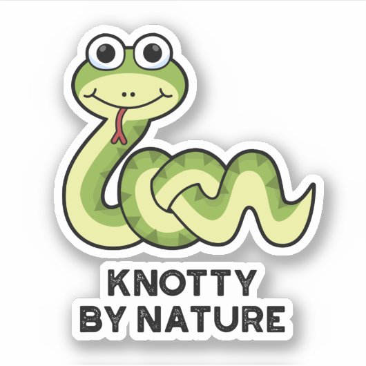 Knotty By Nature Funny Snake Pub Aufkleber (Vorderseite)