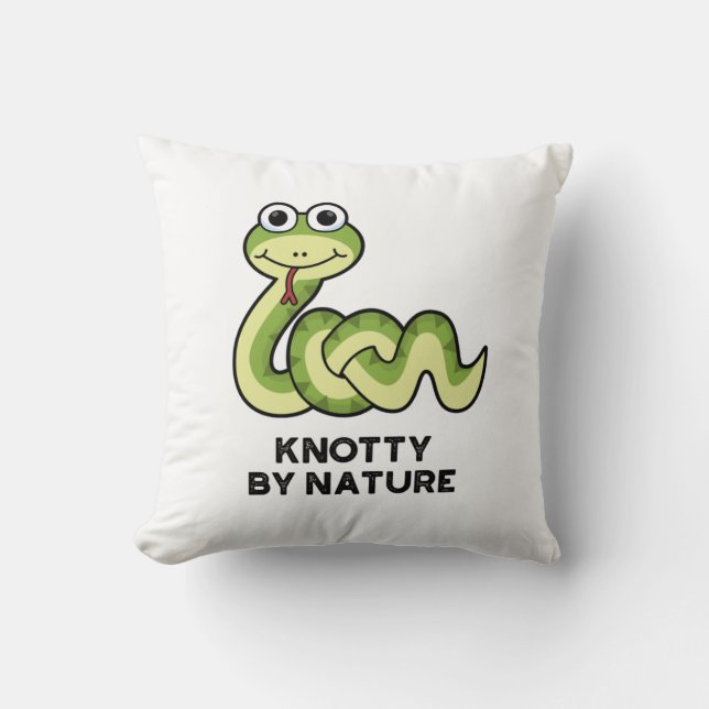 Knotty By Nature Funny Snake Pub Kissen (Vorderseite)