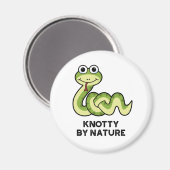 Knotty By Nature Funny Snake Pub Magnet (Vorderseite/Rückseite)
