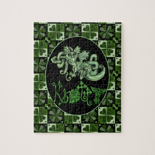 Knotty Celtic Knot Irish Dragon Jigsaw Puzzle (Vertikal)