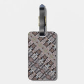 Knotty Cement Ikat Gepäckanhänger (Rückseite vertikal)