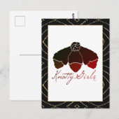 Knotty Girls | 3 Schwarze Mädchen Knotted Natural  Postkarte (Vorne/Hinten)