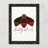 Knotty Girls | 3 Schwarze Mädchen Knotted Natural  Postkarte (Vorderseite)