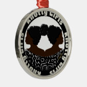 Knotty Girls Silbernes Ornament (Rechts)
