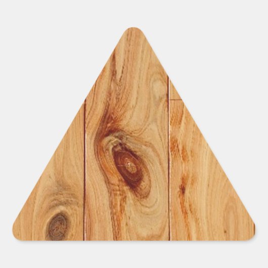 Knotty Light Wood Grain Floor Dreieckiger Aufkleber (Vorderseite)