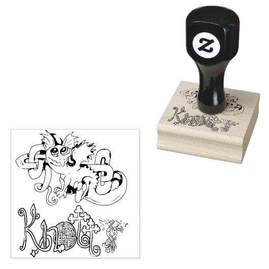 Knotty lil Celtic Knot Dragon Gummistempel (Stempel)