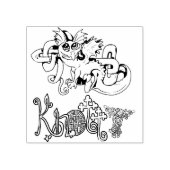 Knotty lil Celtic Knot Dragon Gummistempel (Prägung)