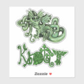 Knotty lil Dragon Celtic Knoten Aufkleber (Blatt)