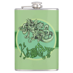Knotty lil Dragon~keltischer Knoten Flachmann