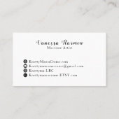 Knotty Mama White Border Visitenkarte (Rückseite)