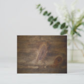 Knotty Notes Brown Rustic Wood Stationery Postkarte (Stehend Vorderseite)