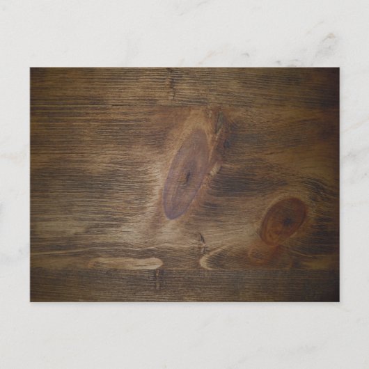 Knotty Notes Brown Rustic Wood Stationery Postkarte (Vorderseite)