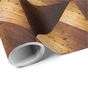 Knotty Pine-Holzlatten-Look Geschenkpapier