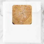 Knotty Wood Slice of Life Quadratischer Aufkleber (Tasche)