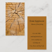 Knotty Wood Slice of Life Visitenkarte (Vorne/Hinten)