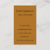 Knotty Wood Slice of Life Visitenkarte (Rückseite)