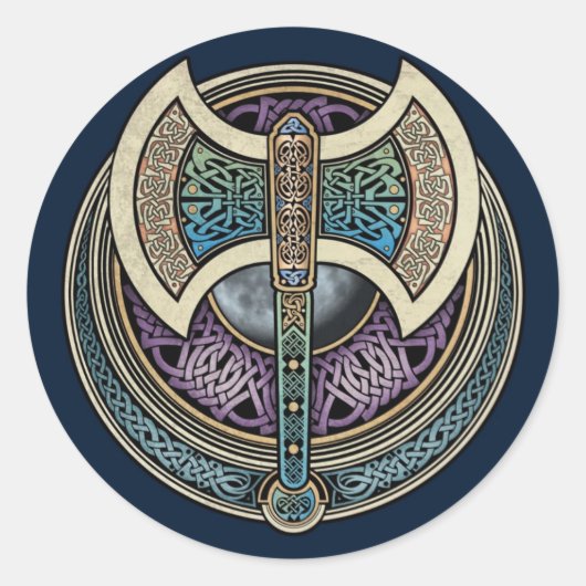 Knotwork Labrys Stickers (Vorderseite)