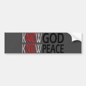 Know God Know Peace Autoaufkleber (Vorne)