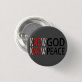 Know God Know Peace Button (Vorne & Hinten)