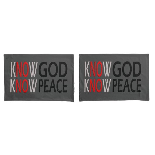 Know God Know Peace Kissenbezug (Vorderseite-Set)