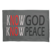 Know God Know Peace Kissenbezug (Vorderseite-Links)