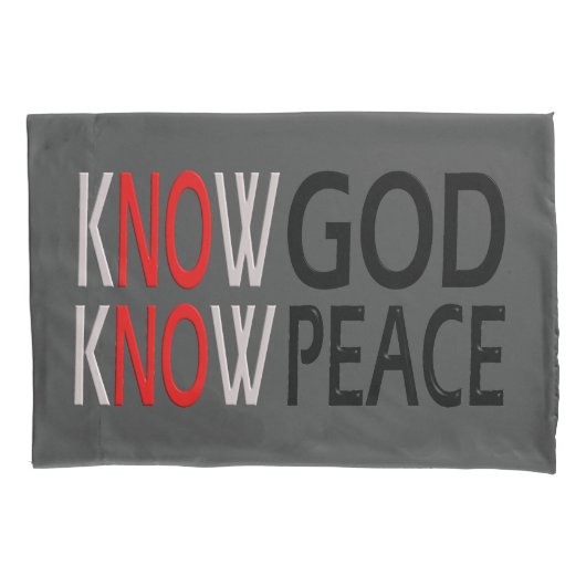Know God Know Peace Kissenbezug (Vorderseite-Links)
