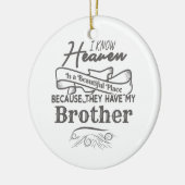 Know Heaven Schöne Ort, wo sie meinen Bruder haben Keramik Ornament (Links)