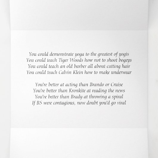 Know-It-All-B-Day Dreifach Gefaltete Karte (Innenseite Mitte)