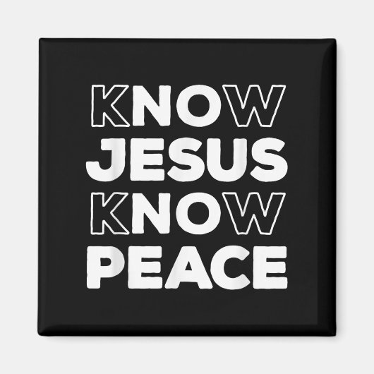Know Jesus kennen den Christlichen Glauben Kirche Magnet (Vorne)