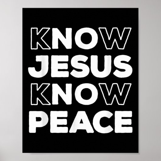 Know Jesus kennen den Christlichen Glauben Kirche Poster (Vorne)