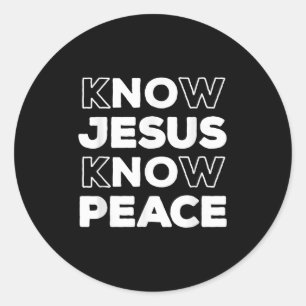 Know Jesus kennen den Christlichen Glauben Kirche Runder Aufkleber