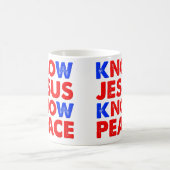 Know Jesus kennen Peace Christian Mug Kaffeetasse (Mittel)