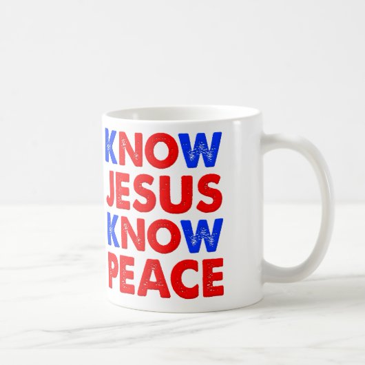 Know Jesus kennen Peace Christian Mug Kaffeetasse (Rechts)