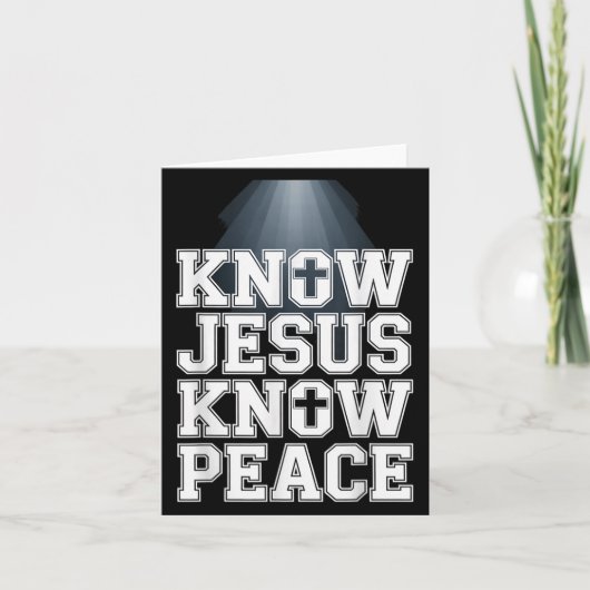 Know Jesus kennt die Christliche Grafikdesign-Fai Karte (Vorderseite)