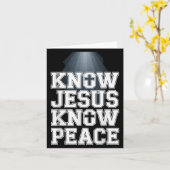 Know Jesus kennt die Christliche Grafikdesign-Fai Karte (Gelbe Blume)