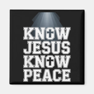 Know Jesus kennt die Christliche Grafikdesign-Fai Magnet