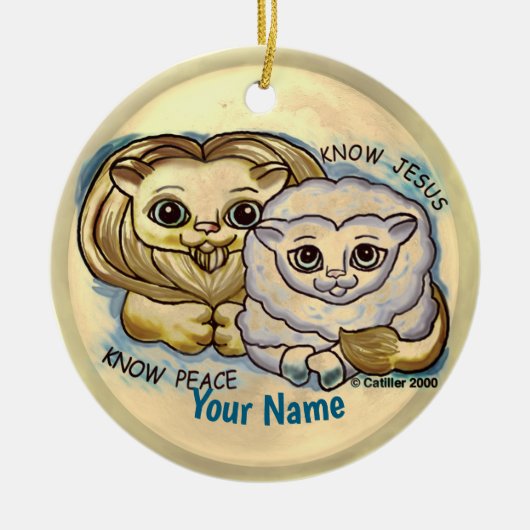 Know Jesus  Keramik Ornament (Vorne)