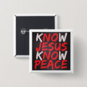 kNOw JESUS kNOw PEACE Button (Vorne & Hinten)