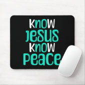 Know Jesus Know Peace Christian Faith Religious Me Mousepad (Mit Mouse)