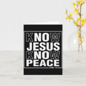 Know Jesus Know Peace John Bible Verse Christian F Karte (Gelbe Blume)