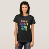 Know Justice Know Peace Black Pride History Equali T-Shirt (Vorne ganz)