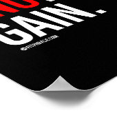 Know Pain Know Gain - Training Fitness -.pnng Poster (Ecke)