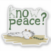 Know Peace Civil Rights Activist Sticker (Vorderseite)