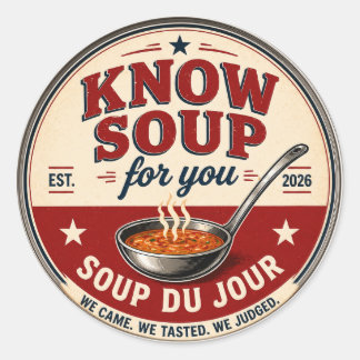 "Know Soup for You" Aufkleber
