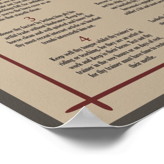 Know Thy Barn Etiquette Poster (Ecke)