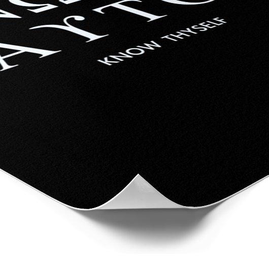 Know Thyself (gnothi Seauton) Long Sleeve Poster (Ecke)