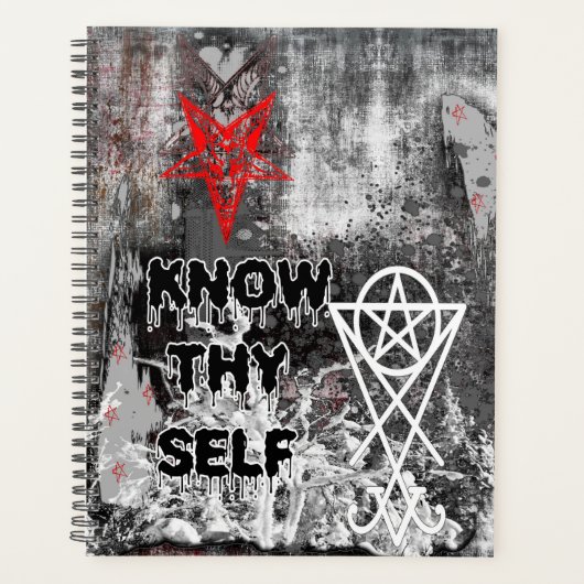 Know Thyself Satanic Occult Goth Planer (Vorderseite)